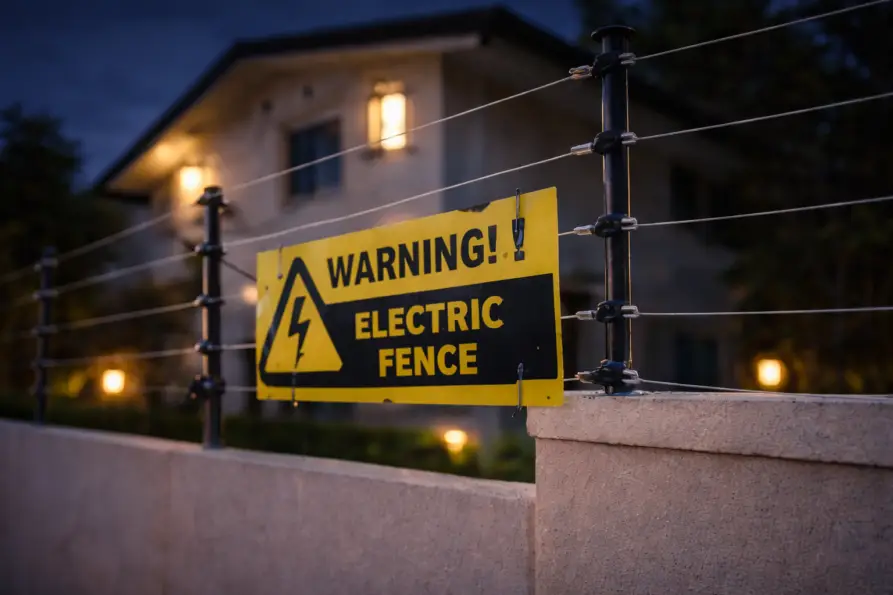 Electric fence installed on perimeter wall for home security in Ghana